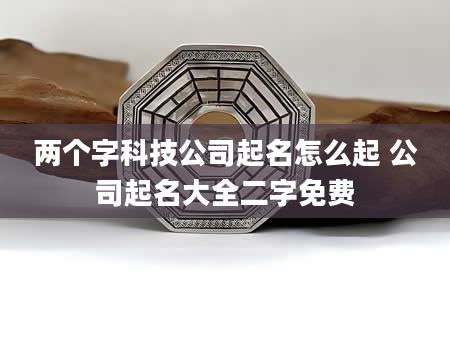 两个字科技公司起名怎么起 公司起名大全二字免费