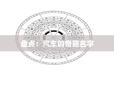 盘点：汽车的奇葩名字