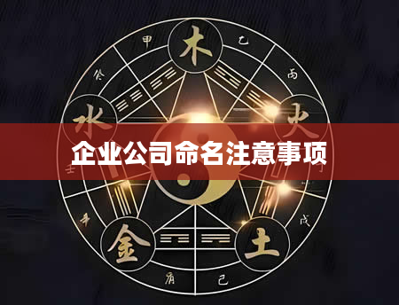企业公司命名注意事项