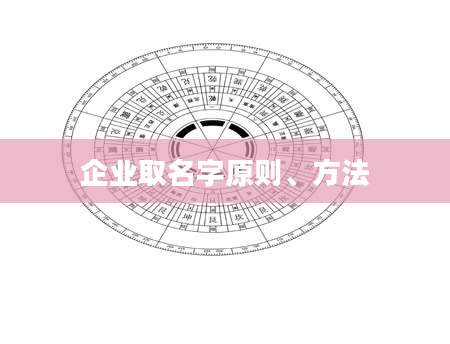 企业取名字原则、方法