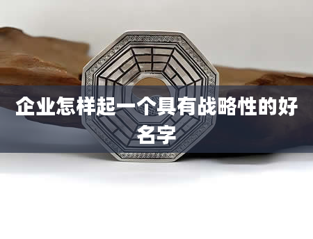 企业怎样起一个具有战略性的好名字