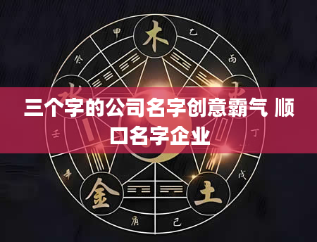 三个字的公司名字创意霸气 顺口名字企业