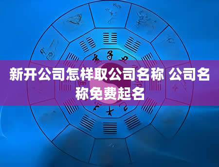 新开公司怎样取公司名称 公司名称免费起名