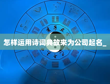 怎样运用诗词典故来为公司起名_