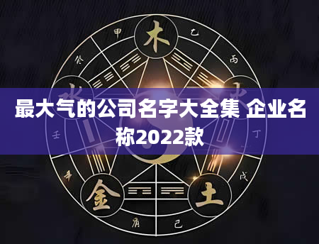 最大气的公司名字大全集 企业名称2022款