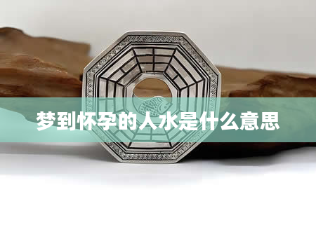 梦到怀孕的人水是什么意思