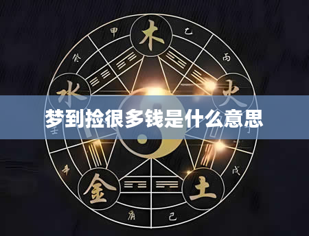 梦到捡很多钱是什么意思