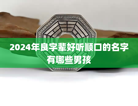 2024年良字辈好听顺口的名字有哪些男孩