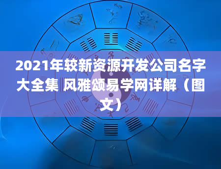 2021年较新资源开发公司名字大全集 风雅颂易学网详解（图文）