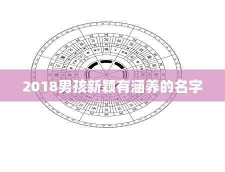 2018男孩新颖有涵养的名字