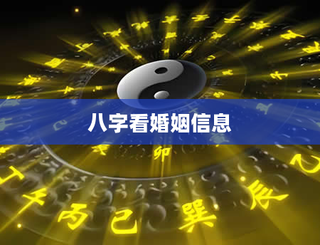 八字看婚姻信息