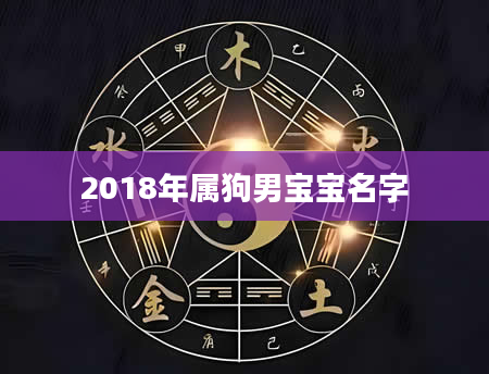 2018年属狗男宝宝名字