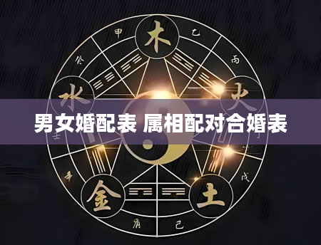男女婚配表 属相配对合婚表
