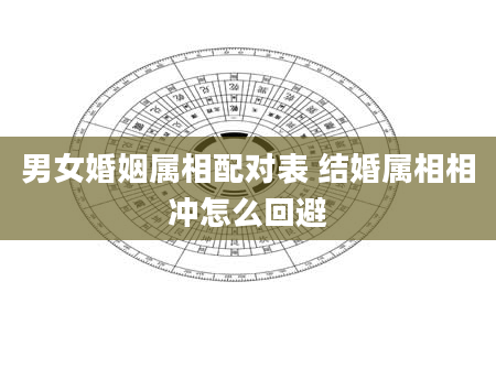 男女婚姻属相配对表 结婚属相相冲怎么回避