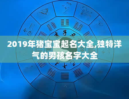 2019年猪宝宝起名大全,独特洋气的男孩名字大全