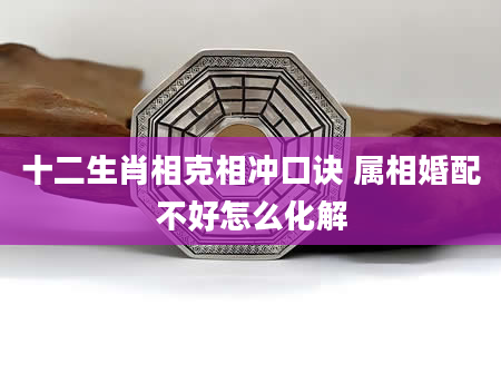 十二生肖相克相冲口诀 属相婚配不好怎么化解