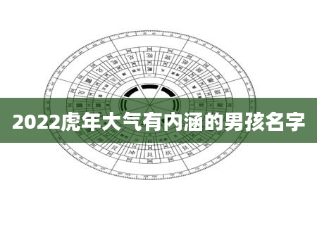 2022虎年大气有内涵的男孩名字