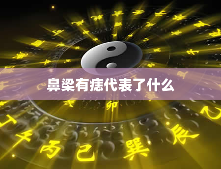 鼻梁有痣代表了什么