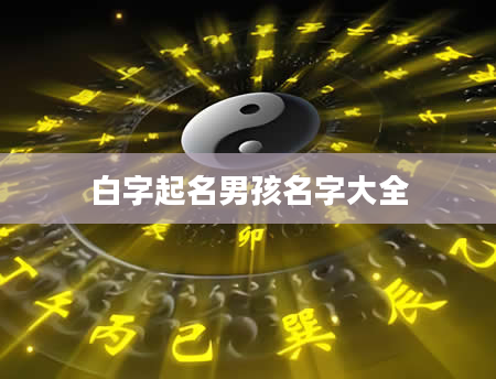 白字起名男孩名字大全