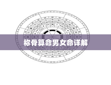 称骨算命男女命详解