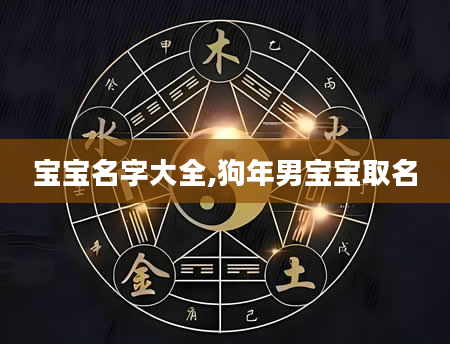 宝宝名字大全,狗年男宝宝取名