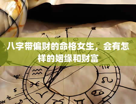 八字带偏财的命格女生，会有怎样的姻缘和财富
