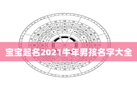 宝宝起名2021牛年男孩名字大全