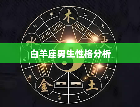 白羊座男生性格分析