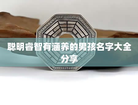 聪明睿智有涵养的男孩名字大全分享