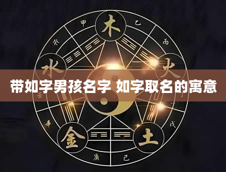 带如字男孩名字 如字取名的寓意