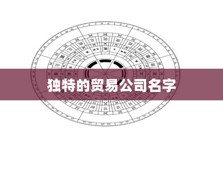 独特的贸易公司名字