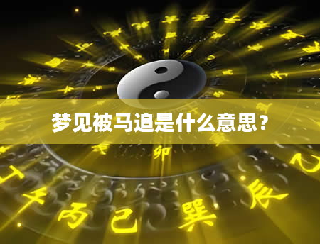 梦见被马追是什么意思？