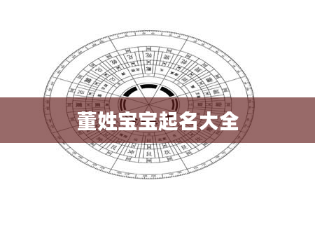 董姓宝宝起名大全