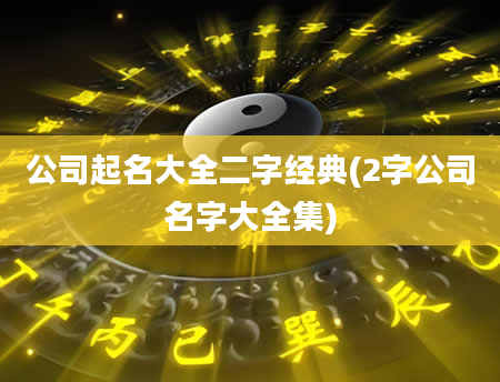 公司起名大全二字经典(2字公司名字大全集)