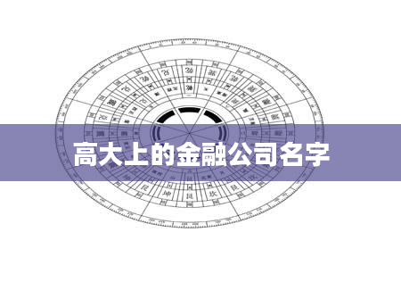 高大上的金融公司名字