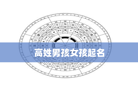 高姓男孩女孩起名