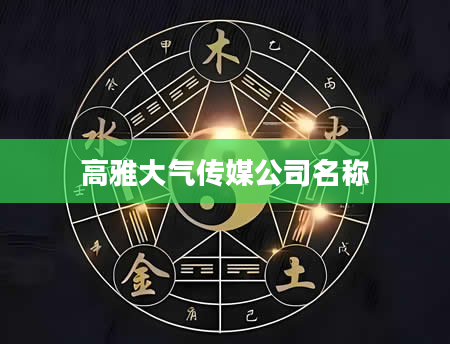 高雅大气传媒公司名称