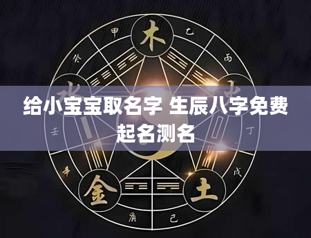 给小宝宝取名字 生辰八字免费起名测名
