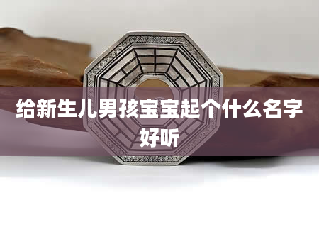 给新生儿男孩宝宝起个什么名字好听