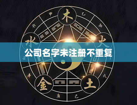 公司名字未注册不重复