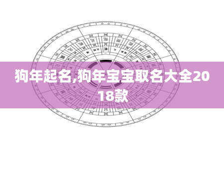 狗年起名,狗年宝宝取名大全2018款