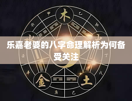 乐嘉老婆的八字命理解析为何备受关注