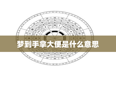 梦到手拿大便是什么意思
