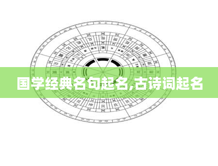 国学经典名句起名,古诗词起名