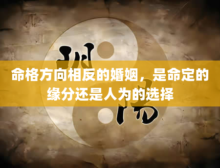 命格方向相反的婚姻，是命定的缘分还是人为的选择