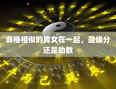 命格相似的男女在一起，是缘分还是劫数