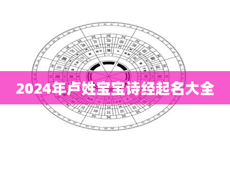 2024年卢姓宝宝诗经起名大全
