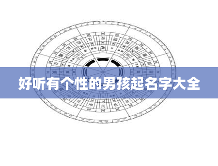 好听有个性的男孩起名字大全