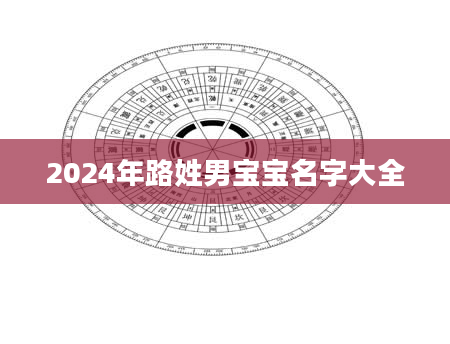 2024年路姓男宝宝名字大全