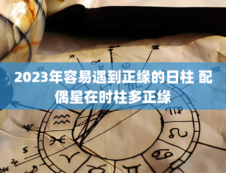 2023年容易遇到正缘的日柱 配偶星在时柱多正缘